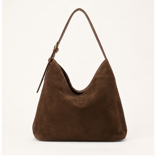 Brown suede CADRIVAS shoulder bag product image